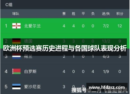 欧洲杯预选赛历史进程与各国球队表现分析
